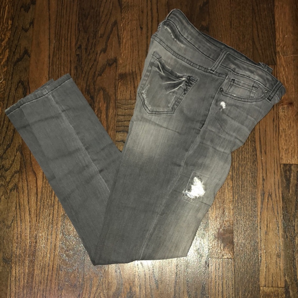Grey stretch grey jeans